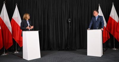 Aborcja, związki partnerskie, prawa pracownicze tematami debaty między Biejat a Hołownią