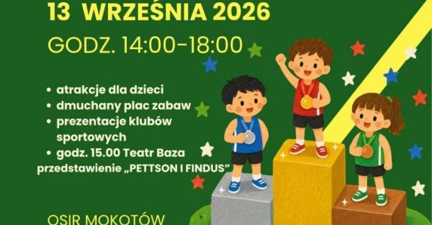 Piłka nożna, łucznictwo, taniec, lacrosse, bieganie, a do tego dmuchany plac zabaw i występy na scenie. 13 września na Mokotowie każdy będzie mógł znaleźć swój sposób na ruch i dobrą zabawę. Podczas pikniku „Czas na trening” przy ul. Niegocińskiej 2A czekają sportowe emocje dla dzieci, młodzieży, dorosłych i seniorów.
